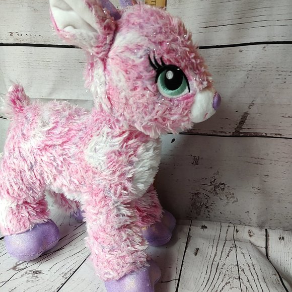 Build a Bear Twinkle Deer Pink Reindeer Stuffed Animal Plush Sparkle BABW 15" - Picture 9 of 9